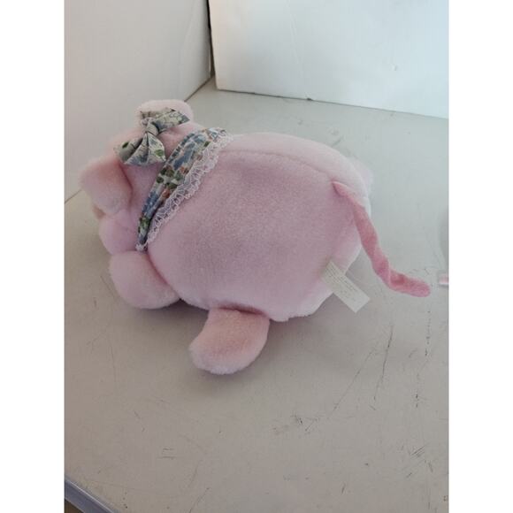 Vintage Stuff Plush Mama Pig And 4 Stuffed Animal Piglets Zippered Tummy Pouch - Picture 6 of 12